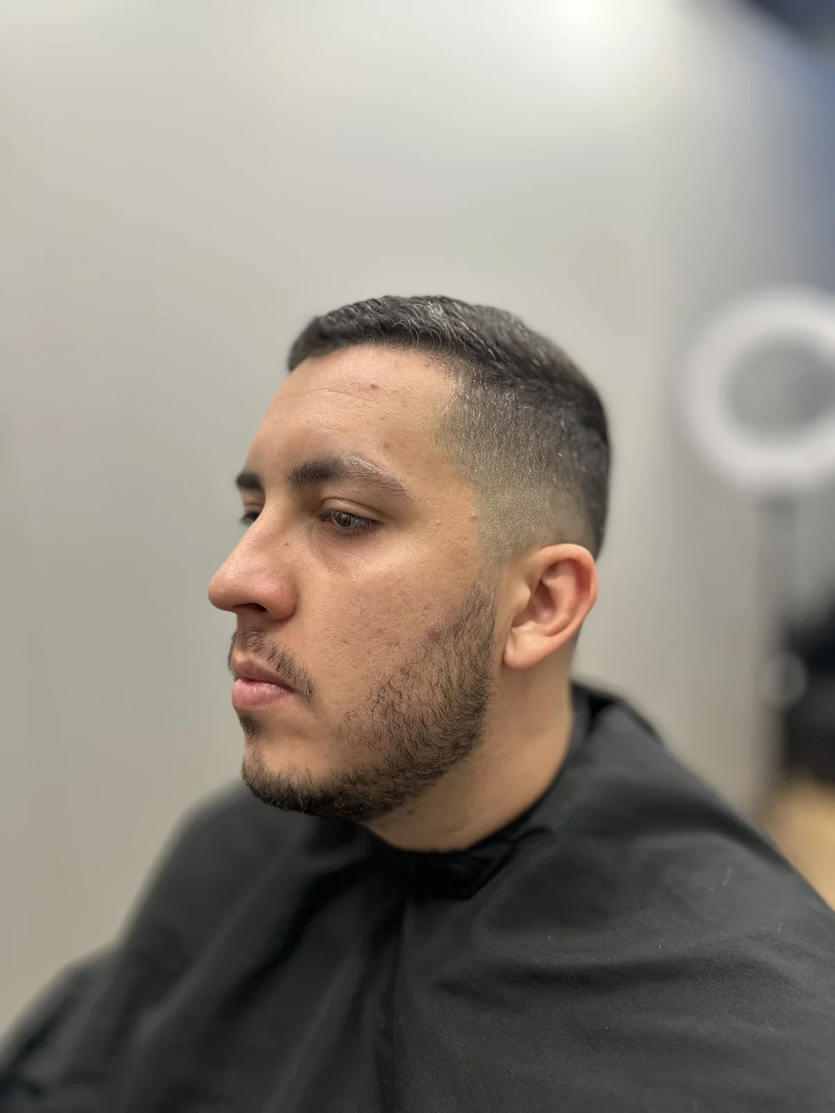 Antes da micropigmentação de barba